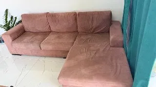 Угловой диван из прочной ткани